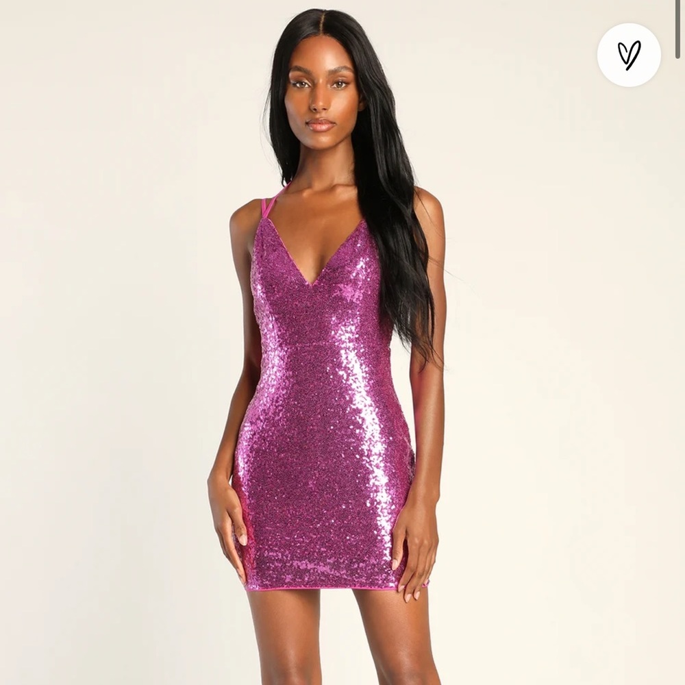 Time to Dazzle Magenta Sequin Backless
Mini Bodycon Dress - Picture 1 of 4